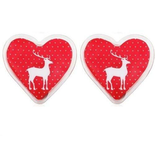 2 Adet Kalpli Geyikli Cep Sobası,El Isıtıcı,Sıcak Su Torbası Pvc 9Cm