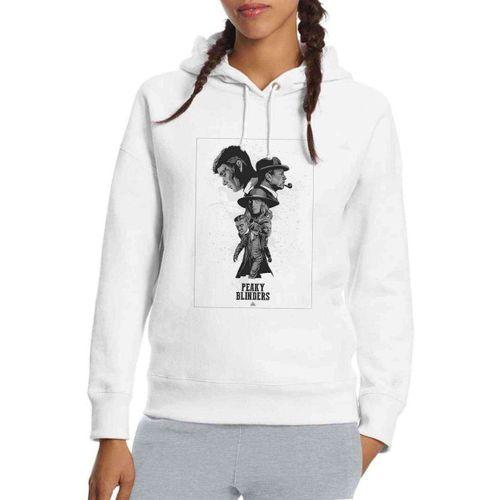 Peaky Blinders Tommy Shelby Cillian Murphy Baskılı Beyaz Kadın Kapşonlu Sweatshirt