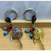 Metal Feng Shui Şans Çarkı Anahtarlık Alk4455