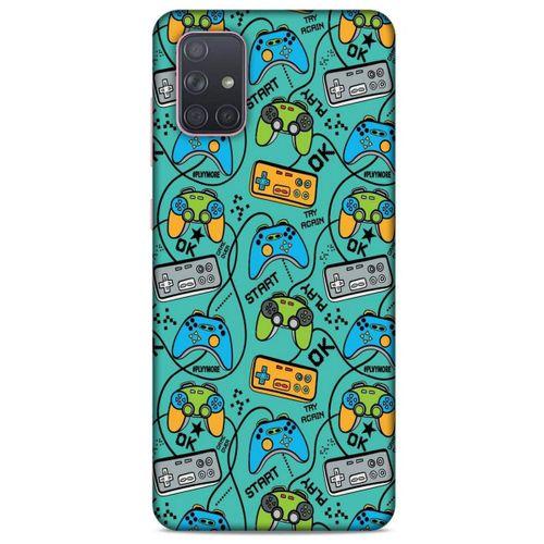 Retro (4) Desen Koruma Kılıfı Renkli Samsung Galaxy A71 Kılıf