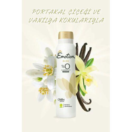 3 Adet Emotion Bliss Kadın Vegan Deodorant 150 Ml Hızlı Kurur , Leke Bırakmaz