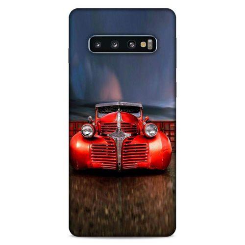 Lopard Samsung Galaxy S10 Uyumlu Kılıf PickUpX (43) Thin Fit Kılıf Kırmızı Ateşli