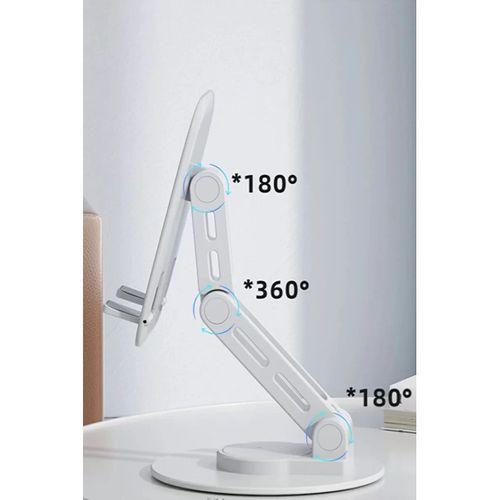F17s  Masaüstü Telefon Tutucu Döner Tabanı Alüminyum Paslanmaz Çelik Katlanabilir