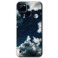 Realme C21 Kılıf Baskılı Kapak - Gece Gökyüzü + 5D Tam Kaplayan Cam