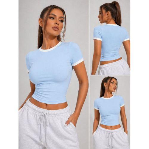 Kadın Yanı Lastik Detay Ribanalı Viskon Kumaş Bluz