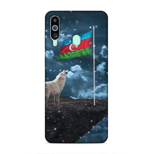 Samsung Galaxy M40 Uyumlu Kılıf Azarbaijan (25) Antişok Kapak Kurt Bayrak