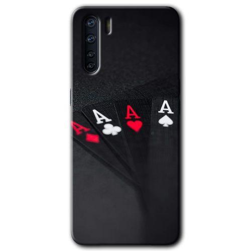 Oppo A91 Kılıf HD Baskılı Desen + Hayalet Cam Yandan Görünmez