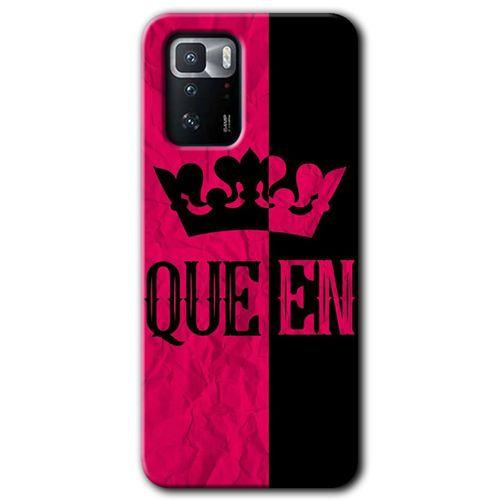 Poco x3 GT Kılıf HD Desen Baskılı Arka Kapak + Temperli Cam - Queen