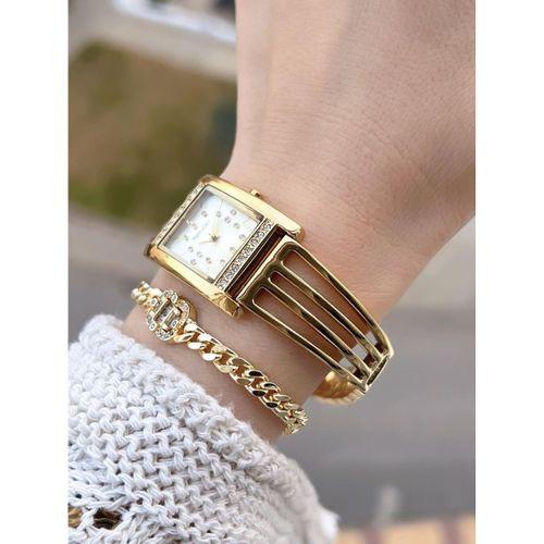 Ferrucci Kaburga Tasarım 2 Yıl Garantili 3 Atm Suya Dayanıklı Kadın Kol Saati+Bileklik FC.L11061.2