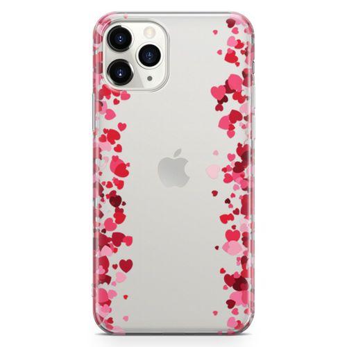 Apple iPhone 11 Pro Max Kılıf Minik Kalpler Arka Kapak Koruma Desenli Full Koruyucu