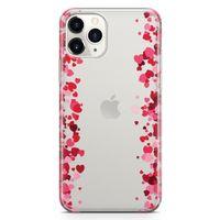 Apple iPhone 11 Pro Max Kılıf Minik Kalpler Arka Kapak Koruma Desenli Full Koruyucu
