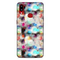 Samsung Galaxy A10s Kılıf Pastel Renkler (8) Baskılı Kılıf Turkuaz Beyaz