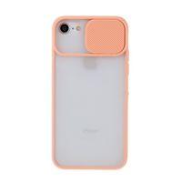 iPhone 8 Kamera Lens Koruma Kapaklı Pembe Telefon Kılıfı