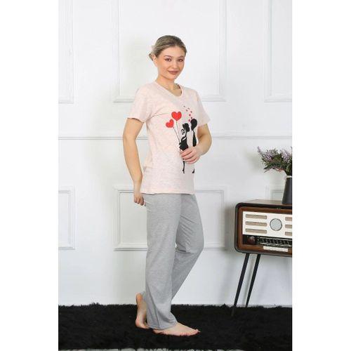 Kadın Kısa Kol Penye Pijama Takım