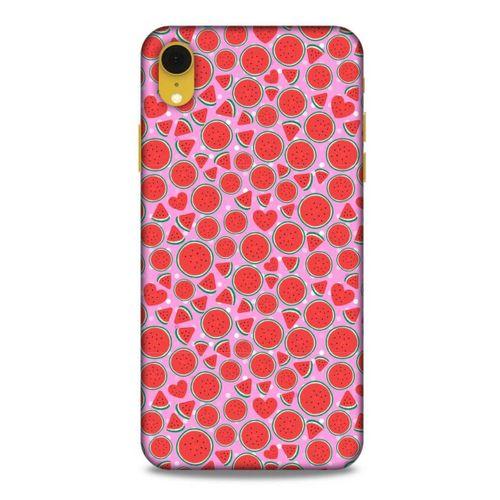 Apple iPhone XR Uyumlu Kılıf Pembe Delisi (30) Silicone Case Karpuz