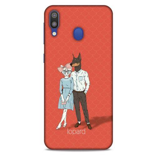 Samsung Galaxy M20 Kılıf FunnyMaX (15) Antişok Kılıf Kırmızı Kedi Köpek