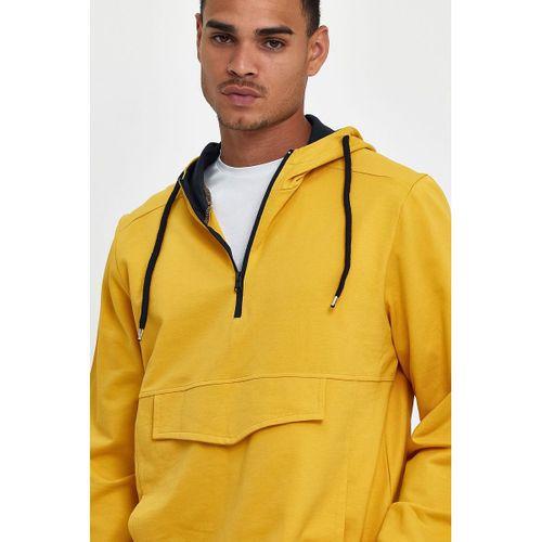 Erkek Kapşonlu Regular Fit Yarım Ferm.Kargo Cepli İnce Sweatshirt SPR22SW171