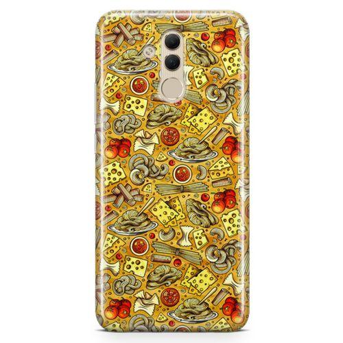 Huawei Mate 20 Lite Kılıf Peynirli Makarna Arka Kapak Koruma Desenli Full Koruyucu