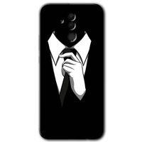 MRCİLETİSİM Huawei Mate 20 Lite Kılıf Baskılı Kapak - Smokin +Tam Kaplayan Mat Seramik