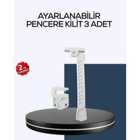 Çocuk Güvenliği İçin Cam Pencere Kilidi 3 Adet
