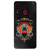 Samsung Galaxy A20s Uyumlu Kılıf Motorsiklet (8) Baskılı Kılıf Harley Davidson