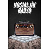 Eskitme Nostalji Tasarımlı Bluetoothlu Nostalji Radyo Ahşap Nostaljik Görünümlü