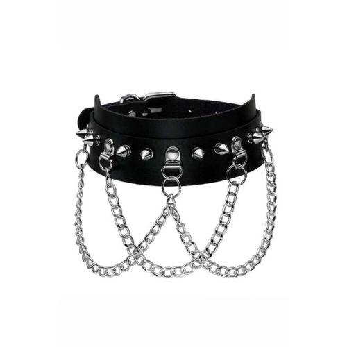 Çivili Choker, Deri Çivili Tasma