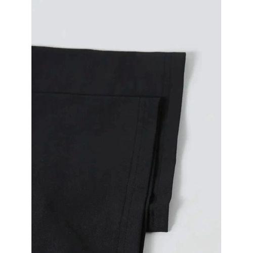 Baskılı Oversize Bisiklet Yaka T-shirt - Siyah