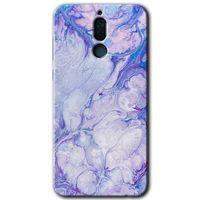 Potkal Hediye Fabrikası Huawei Mate 10 Lite HD Baskılı Kılıf + 9D Tam Ekran Koruyucu - Spots Lilac
