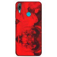 Mermer Kırmızı Huawei Y7 Prime 2019 Kılıf