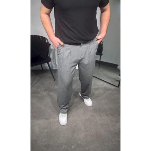 Erkek Pileli Kumaş Baggy Pantolon