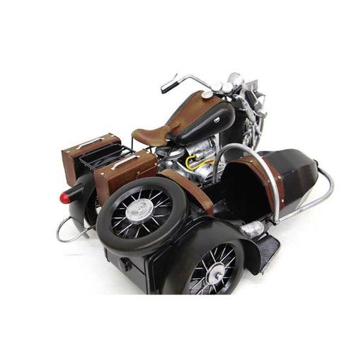 Dekoratif Metal Motosiklet Sepetli