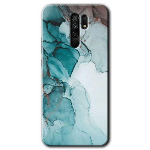 Potkal Hediye Fabrikası Xiaomi Redmi 9 Kılıf HD Desen Baskılı Arka Kapak - Buzul Mermer