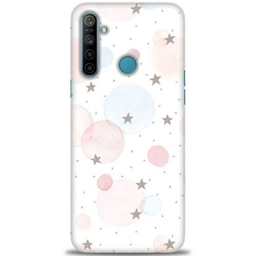 Realme 5i Kılıf HD Baskılı Kılıf - Yıldız Puantiye + Tam Ekran Koruyucu