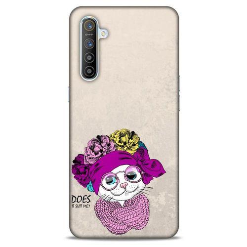 Animax Güllü Kedicik Oppo Realme XT Kılıf Desenli Silikon