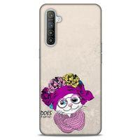 Animax Güllü Kedicik Oppo Realme XT Kılıf Desenli Silikon