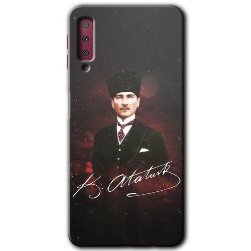 Galaxy A7 2018 Kılıf HD Desen Baskılı Arka Kapak - Kemal Atatürk