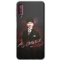 Galaxy A7 2018 Kılıf HD Desen Baskılı Arka Kapak - Kemal Atatürk