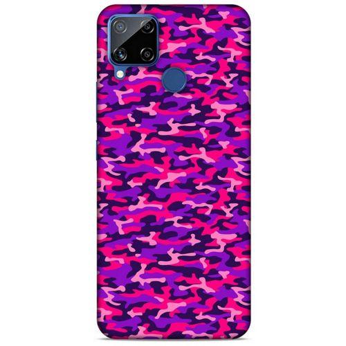 Realme C15 Uyumlu Kılıf Mor Delisi (26) Tpu Silikon Kılıf Kamuflaj