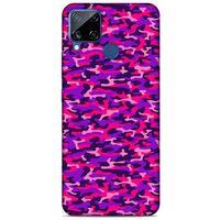 Realme C15 Uyumlu Kılıf Mor Delisi (26) Tpu Silikon Kılıf Kamuflaj