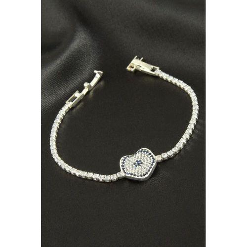 Dalgalı Oval Zirkon Taşlı Çocuk Bileklik 16 cm