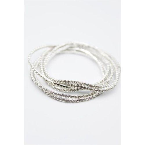 6'lı Lastikli Bileklik - Gümüş