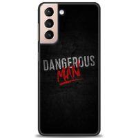 Samsung Galaxy S21 Kılıf HD Baskılı Kılıf - Dangerous Man + Tam Ekran Koruyucu