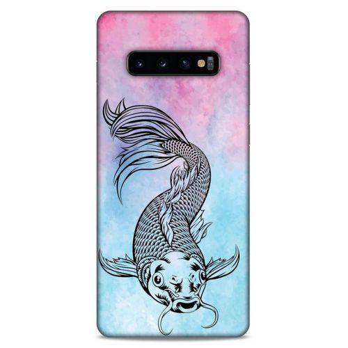 Lopard Samsung Galaxy S10 Plus Uyumlu Kılıf Tattoo's (31) TPU Kılıf Balık Dövmesi