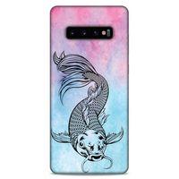 Lopard Samsung Galaxy S10 Plus Uyumlu Kılıf Tattoo's (31) TPU Kılıf Balık Dövmesi