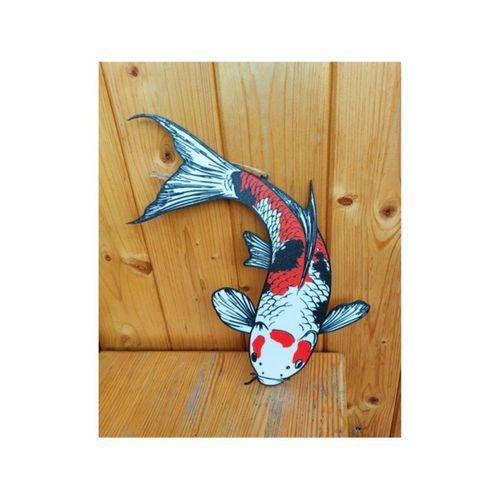 Renkli Koi Balığı Duvar Süsü