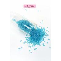 Dökme Cam Kum Boncuk (11/0) 2 mm - 20 Gram - Şeffaf Camgöbeği - BNC023