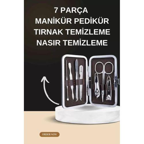 Manikür Pedikür Seti İkili Set El Ve Ayak Bakımı Nasır Temizleme Protez Tırnak Çıkarma
