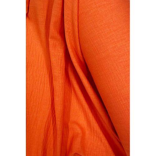 Keten Kumaş - Organik Kumaş - Perde Kumaşı - Ince Keten - Kıyafet Için Kumaş Örtü Turuncu 7