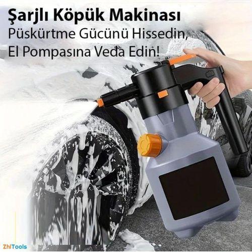 Zhltools 2L Yüksek Basınçlı Şarjlı Köpük Makinası Oto Yıkama Pompası Köpük Püskürtücü